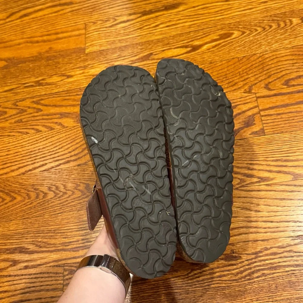 Birkenstock Gizeh Big Buckle High Shine Chocolate Leather Patent size 40 US 9 - Picture 6 of 6